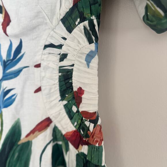 Farm Rio Off-White Midnight Macaw Fiesta Midi Dress - Picture 5 of 9